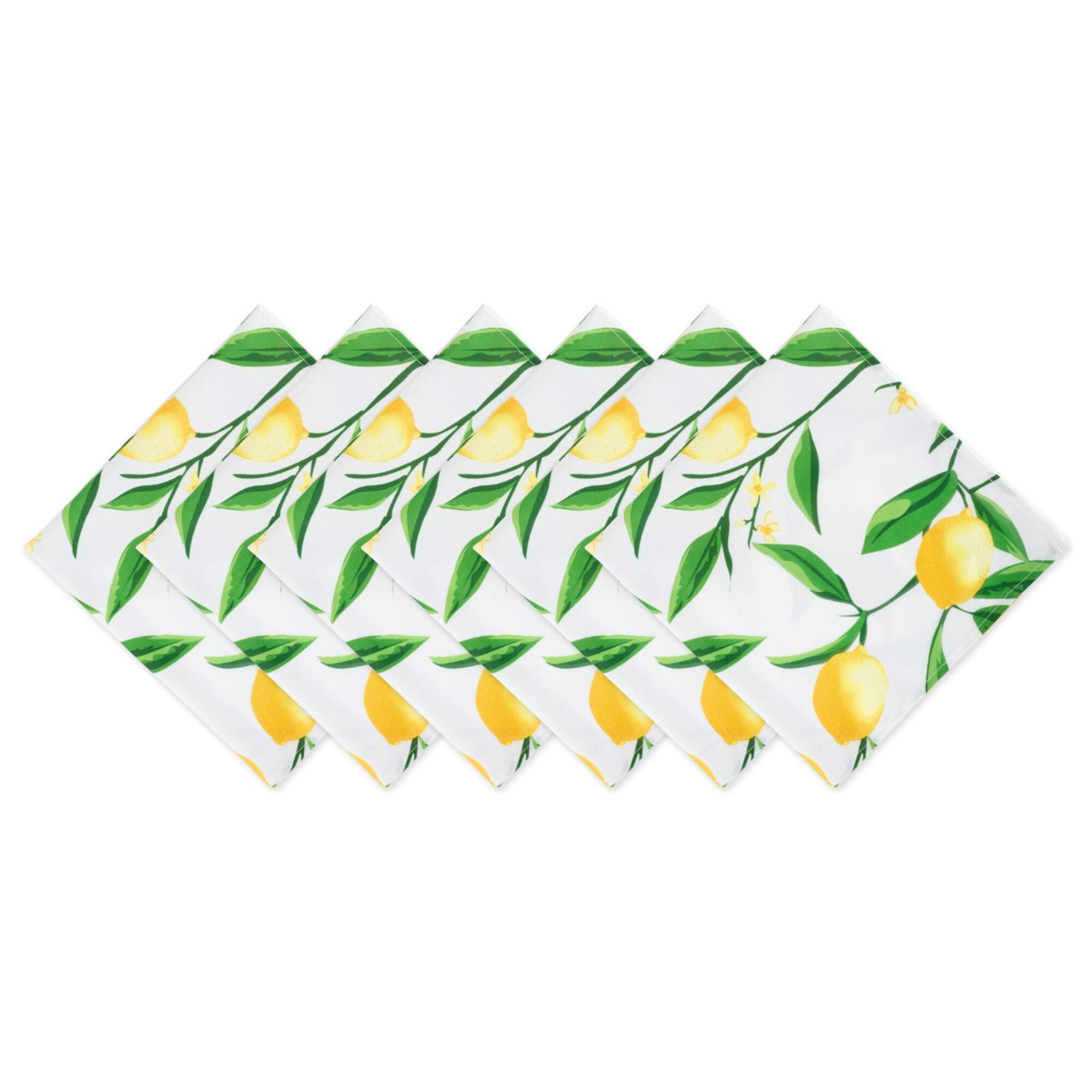 DII® Lemon Bliss Print Outdoor Napkins, 6ct.
